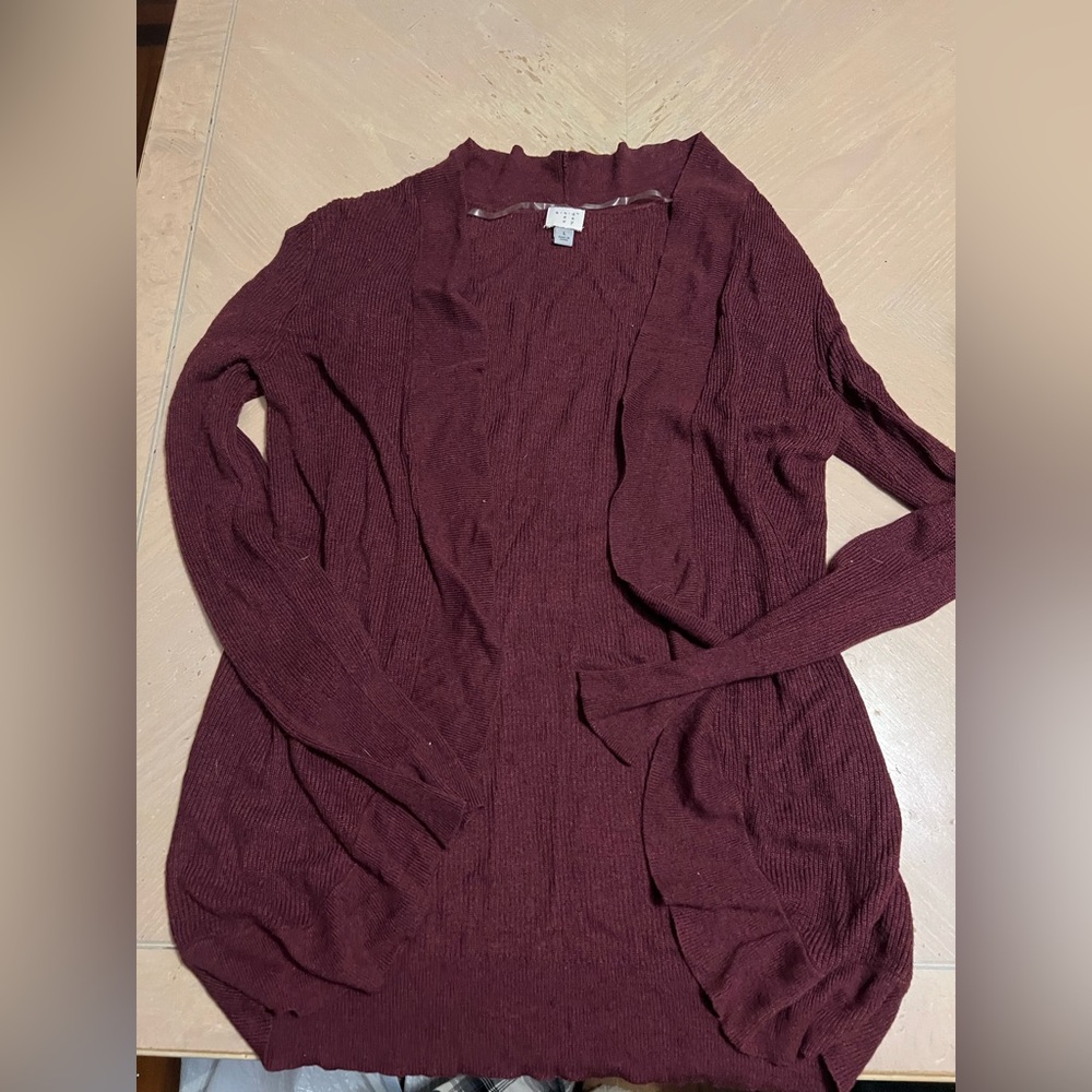 Aritzia Deep Burgundy Cardigan